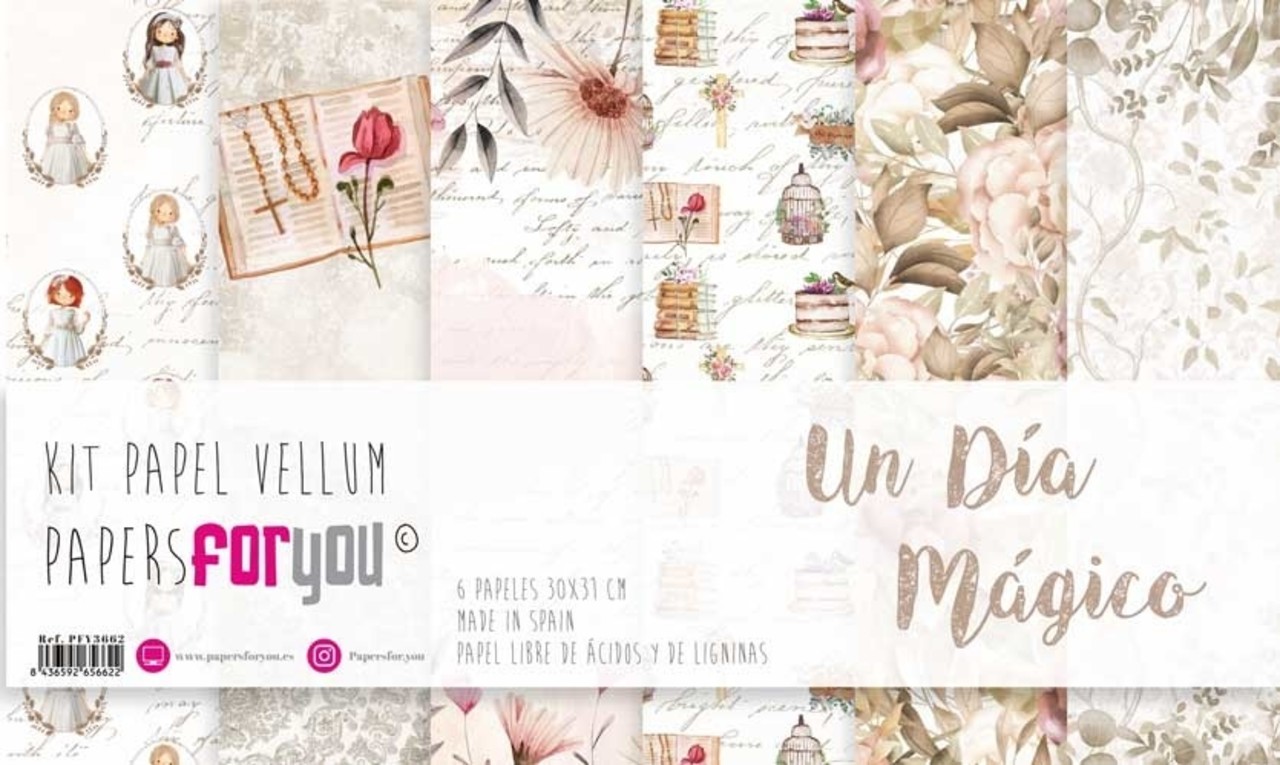 Papers For You Ninas Un Dia Magico 12x12 Inch Vellum Pack (6pcs) (PFY-3662)