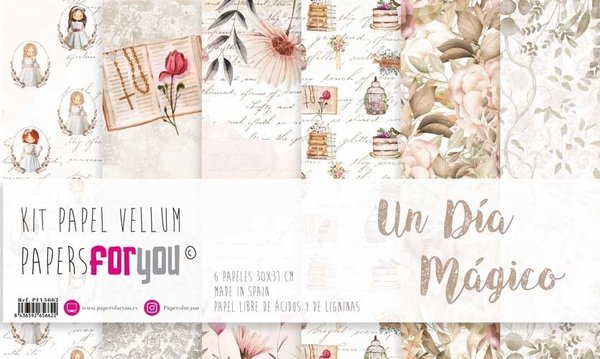 Papers For You Ninas Un Dia Magico 12x12 Inch Vellum Pack (6pcs) (PFY-3662)