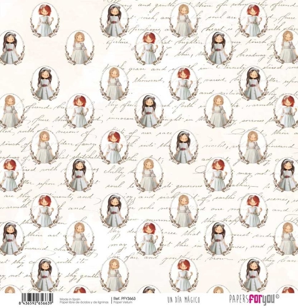 Papers For You Ninas Un Dia Magico 12x12 Inch Vellum Pack (6pcs) (PFY-3662)