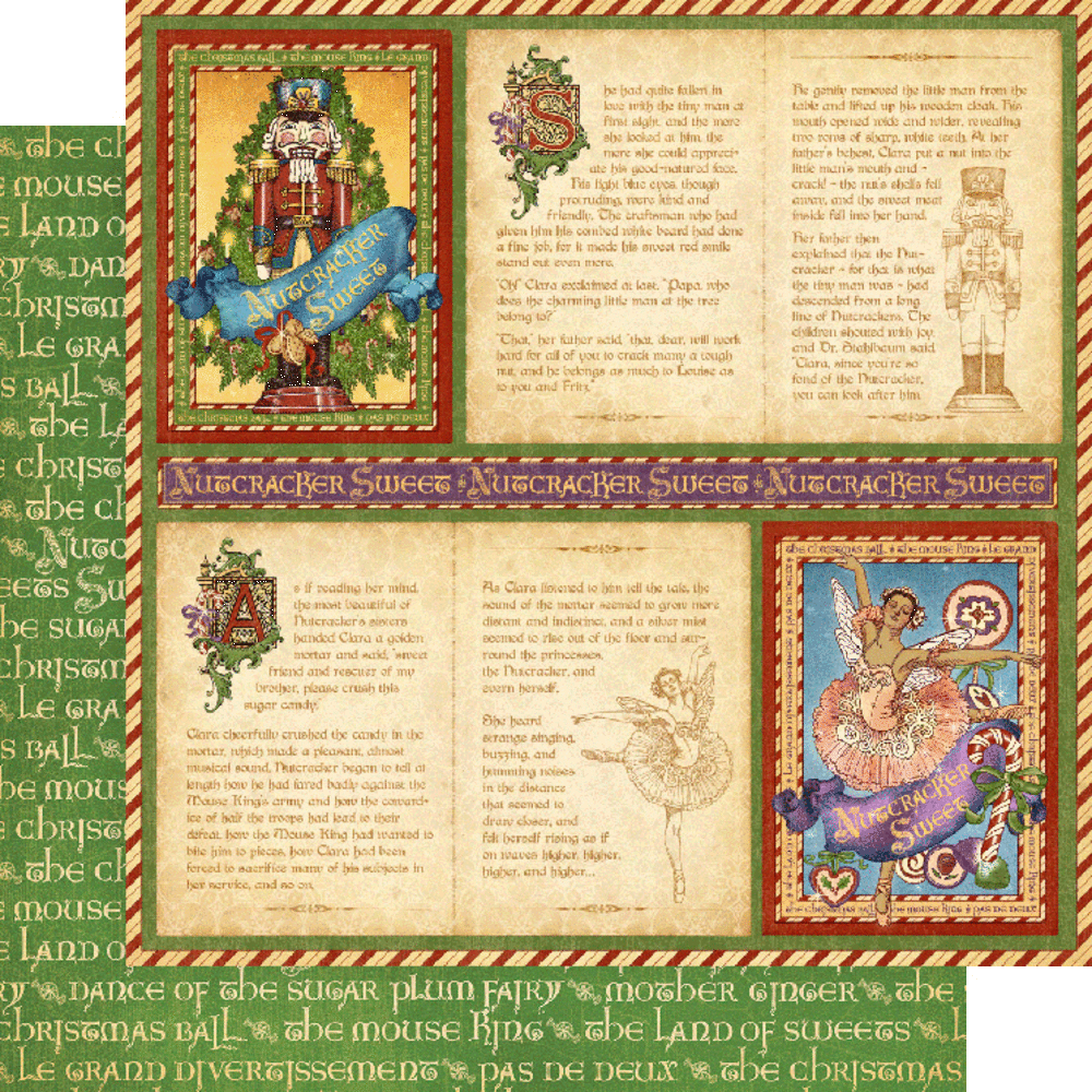 Graphic 45 Nutcracker Sweet 8x8 Inch Deluxe Paper Pad (4500562) Graphic 45 Nutcracker Sweet 8x8 Inch Deluxe Paper Pad (4500562)