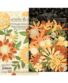 Graphic 45 Flower Assortment Shades of Yellow & Orange (4502343) Graphic 45 Flower Assortment Shades of Yellow & Orange (4502343)