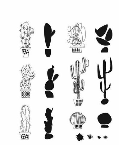 Stampers Anonymous Cling Stamps Mod Cactus (CMS431) Stampers Anonymous Cling Stamps Mod Cactus (CMS431)