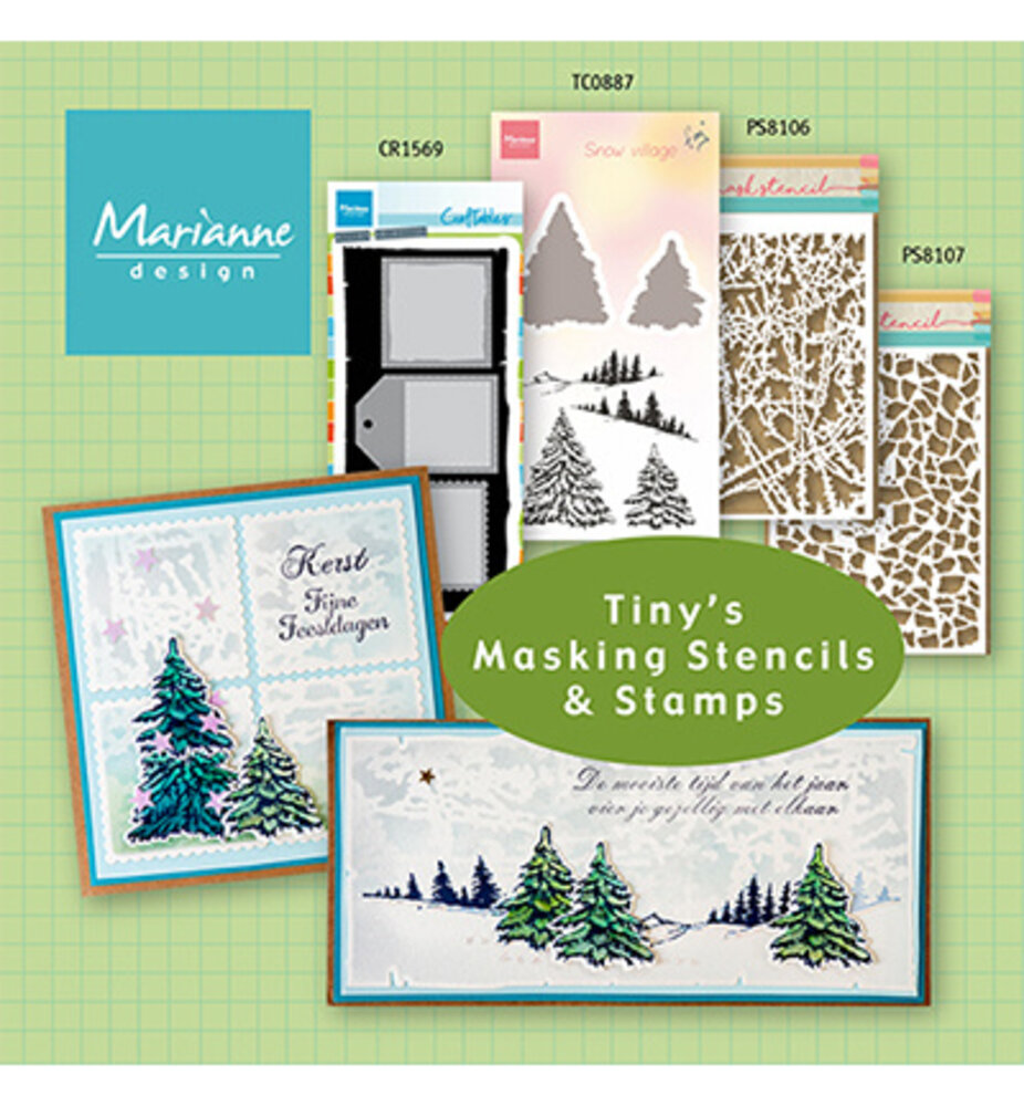 Marianne Design Masking Stencil Shattered Glass (PS8107) Marianne Design Masking Stencil Shattered Glass (PS8107)