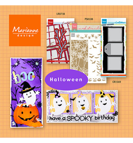 Marianne Design Masking Stencil Slimline Halloween (PS8108)