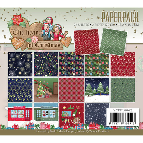 Yvonne Creations The Heart of Christmas 6x6 Inch Paper Pack (YCPP10042)