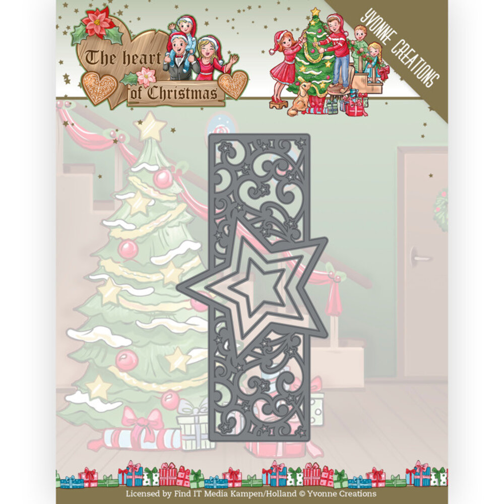 Yvonne Creations The Heart of Christmas Twinkling Border Die (YCD10256)