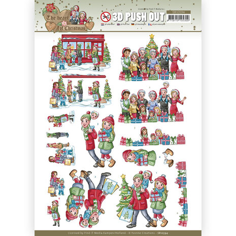 Yvonne Creations 3D Push Out The Heart of Christmas Shopping (SB10594) Yvonne Creations 3D Push Out The Heart of Christmas Shopping (SB10594)