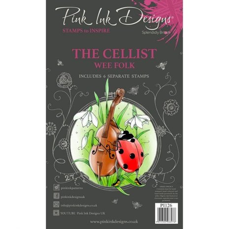 Pink Ink Designs De Cellist Clear Stamp Set (PI126) Pink Ink Designs De Cellist Clear Stamp Set (PI126)