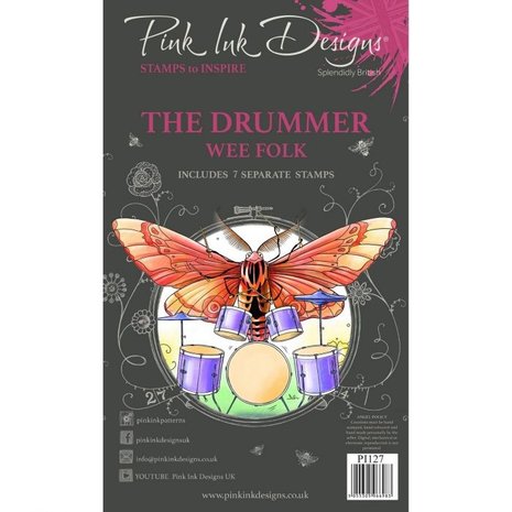 Pink Ink Designs De Drummer Clear Stamp Set (PI127) Pink Ink Designs De Drummer Clear Stamp Set (PI127)