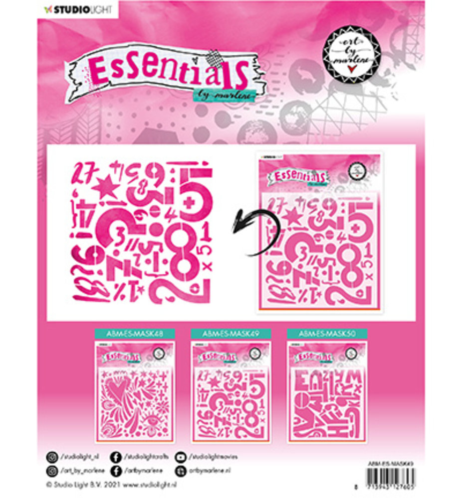 Studio Light Nummerically Masking Stencil (ABM-ES-MASK49) Studio Light Nummerically Masking Stencil (ABM-ES-MASK49)