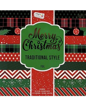 Craft Sensations Merry Christmas Traditional Style 6x6 Inch Paper Pad (CR0784K/21GE)