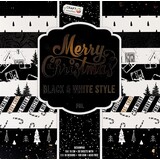 Craft Sensations Merry Christmas Black & White Style 6x6 Inch Paper Pad (CR0784K/21GE)