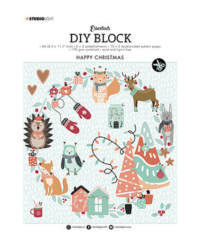 Studio Light Happy Christmas A4 DIY Block (SL-ES-DCB12)