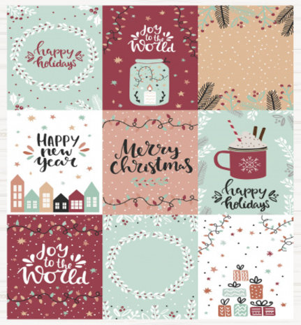 Studio Light Happy Christmas A4 DIY Block (SL-ES-DCB12)