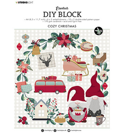 Studio Light Cozy Christmas A4 DIY Block (SL-ES-DCB14) Studio Light Cozy Christmas A4 DIY Block (SL-ES-DCB14)