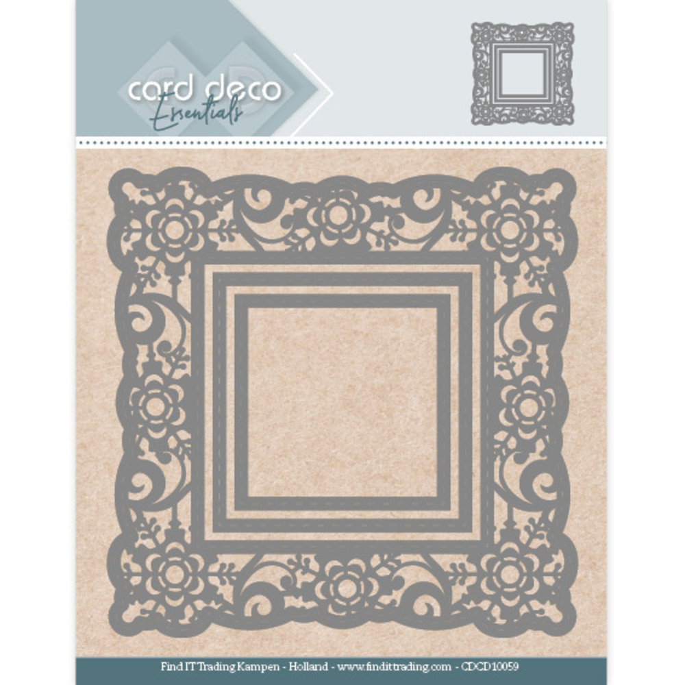 Card Deco Snijmal Flower Square (CDCD10059)