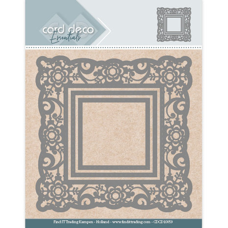 Card Deco Snijmal Flower Square (CDCD10059)