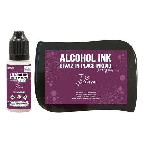 Couture Creations Stayz in Place Alcohol Ink Pearlescent Plum Pad+Reinker (CO728180)