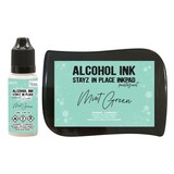 Couture Creations Stayz in Place Alcohol Ink Pearlescent Mint Green Pad+Reinker (CO728186)