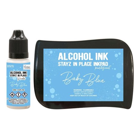 Couture Creations Stayz in Place Alcohol Ink Pearlescent Baby Blue Pad+Reinker (CO728188) Couture Creations Stayz in Place Alcohol Ink Pearlescent Baby Blue Pad+Reinker (CO728188)
