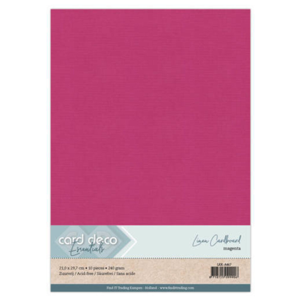 Card Deco Linen Cardstock Magenta 10 Vel A4 (LKK-A467) Card Deco Linen Cardstock Magenta 10 Vel A4 (LKK-A467)