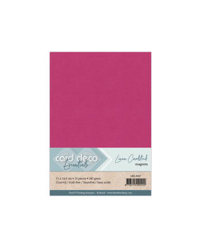 Card Deco Linen Cardstock Magenta 10 Vel A5 (LKK-A567)
