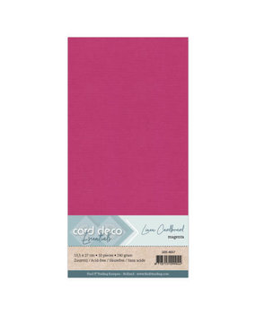 Card Deco Linen Cardstock Magenta 10 Vel Vierkant (LKK-4K67)