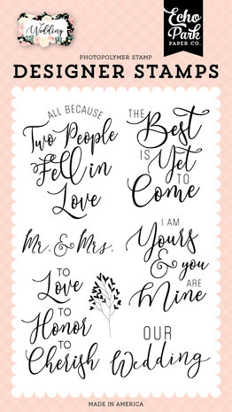 Echo Park Wedding Our Wedding Clear Stamps (WED258046)