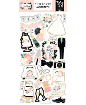 Echo Park Wedding 6x13 Inch Chipboard Accents (WED258021)