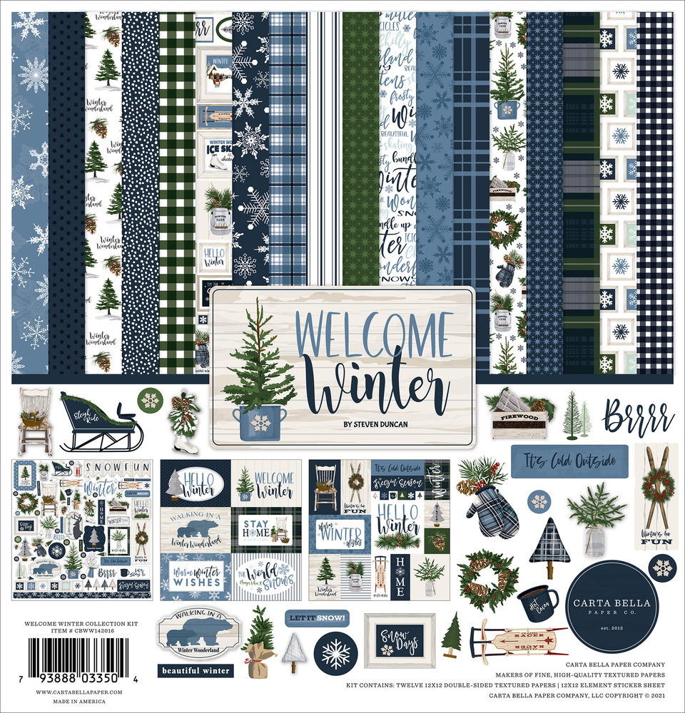Carta Bella Welcome Winter Collection Kit (CBWW142016) Carta Bella Welcome Winter Collection Kit (CBWW142016)