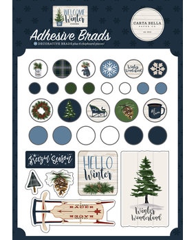 Carta Bella Welcome Winter Adhesive Brads (CBWW142020) Carta Bella Welcome Winter Adhesive Brads (CBWW142020)