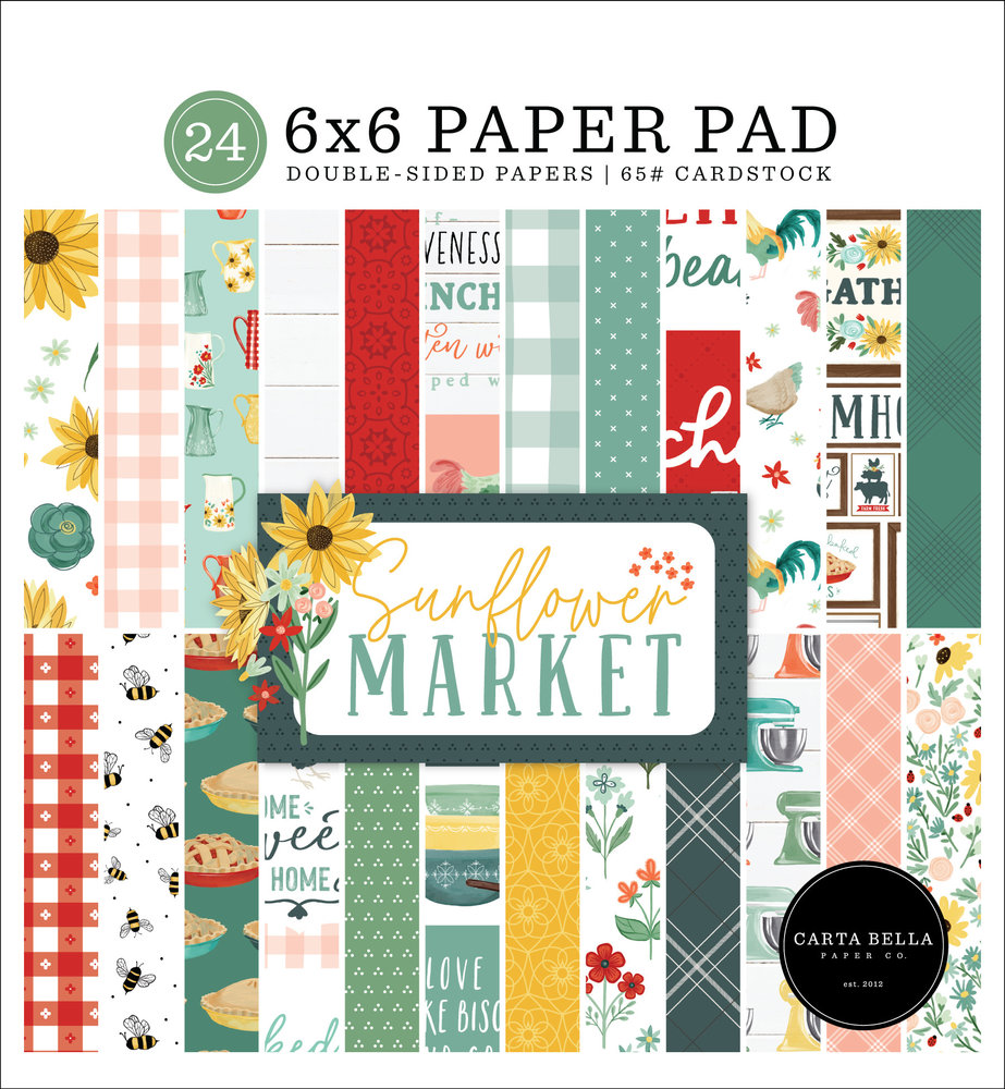 Carta Bella Sunflower Market 6x6 Inch Paper Pad (CBSUN144023)