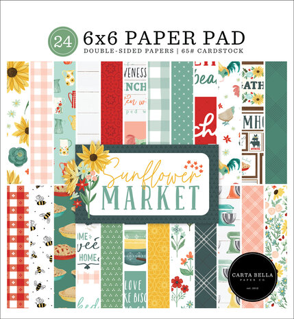 Carta Bella Sunflower Market 6x6 Inch Paper Pad (CBSUN144023)
