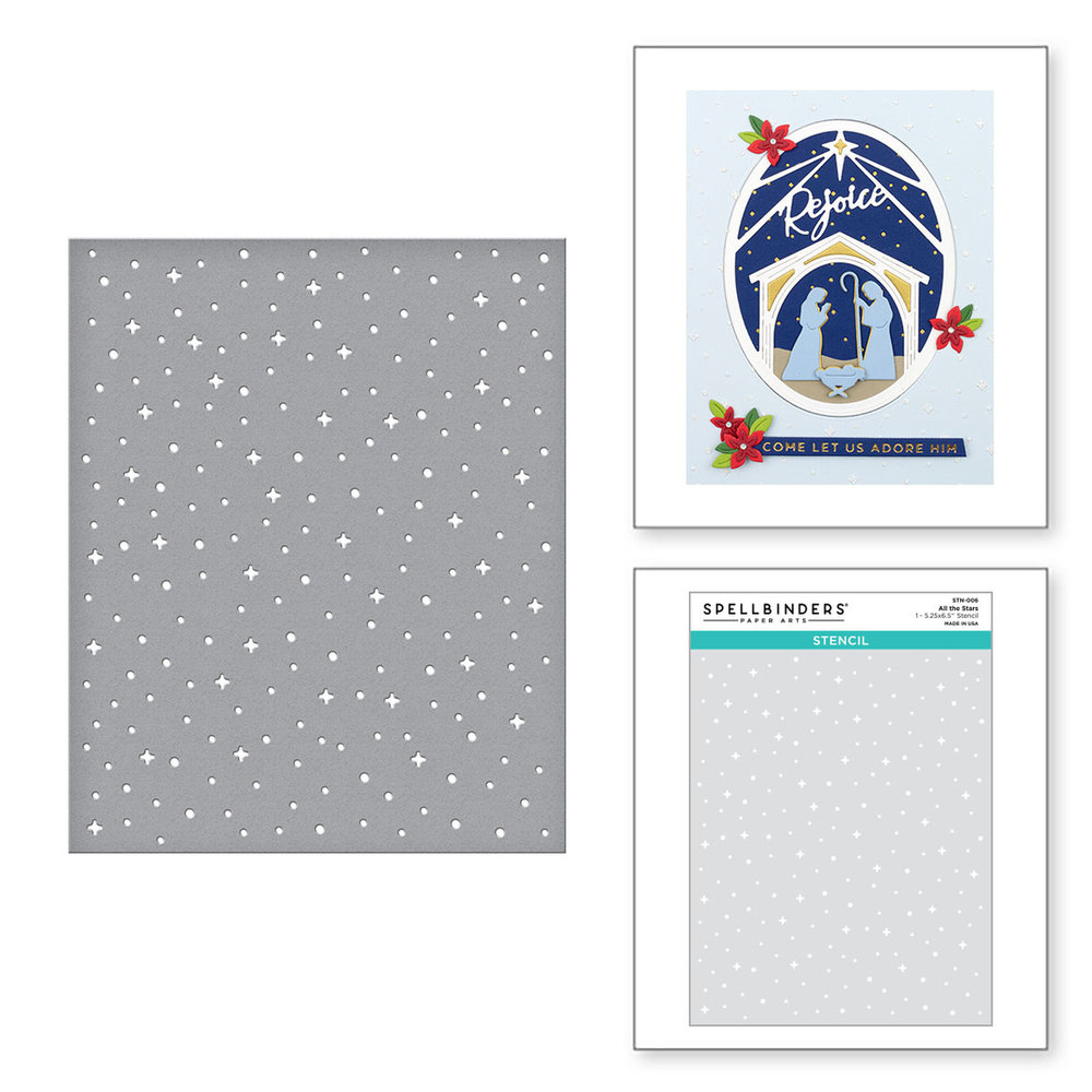 Spellbinders All the Stars Stencils (STN-006) Spellbinders All the Stars Stencils (STN-006)