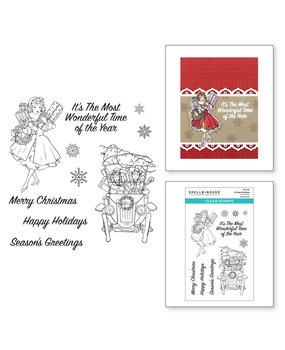 Spellbinders Vintage Holidays Clear Stamp (STP-049)