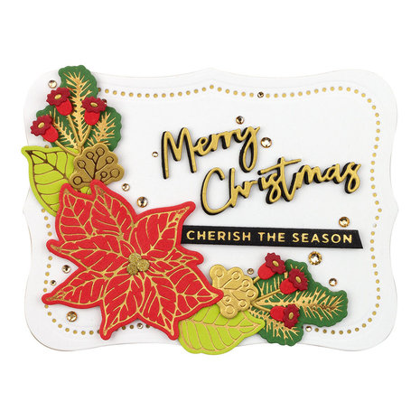 Spellbinders Holiday Florals Glimmer Hot Foil Plate & Die Set (GLP-289)