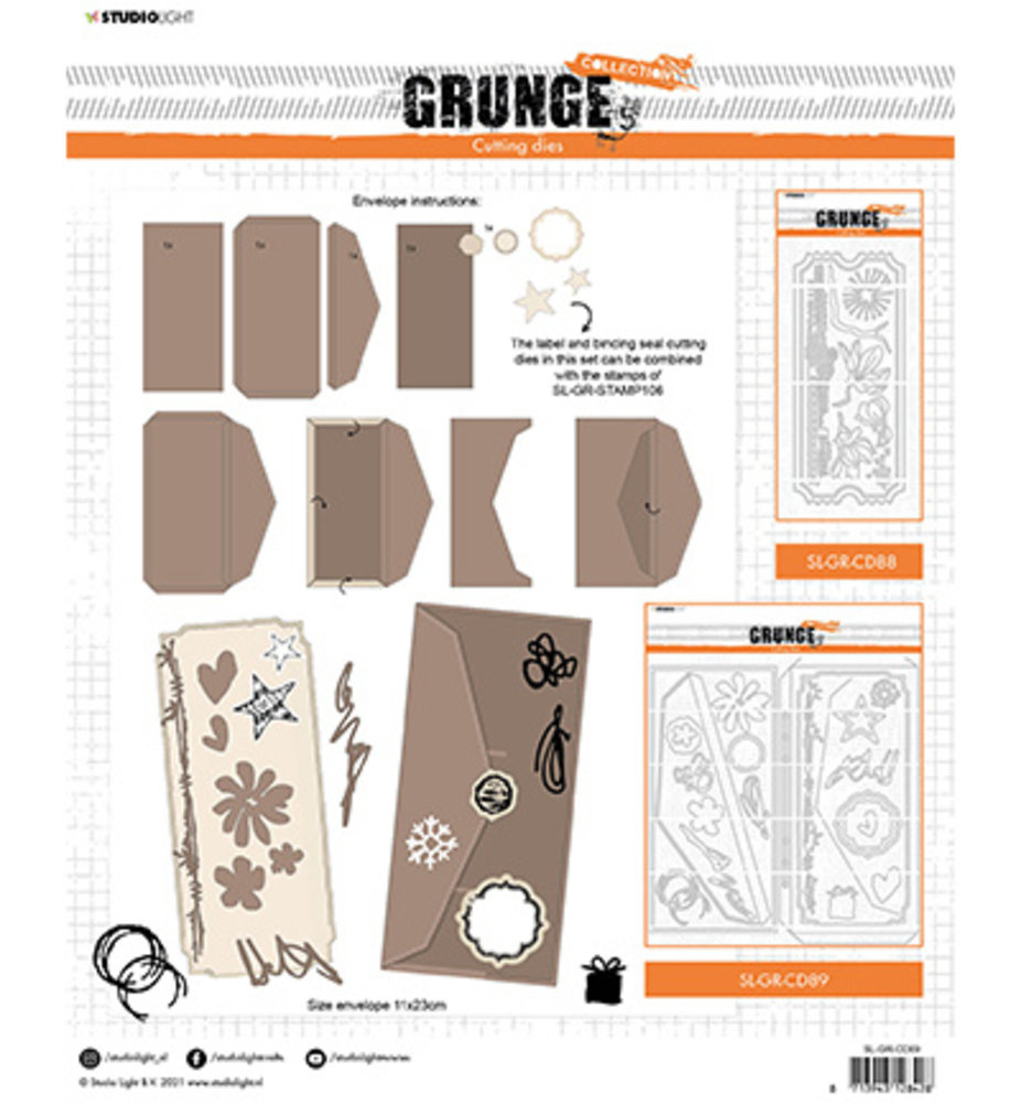 Studio Light Grunge Snijmal Slimline Envelop and Cardshape (SL-GR-CD89) Studio Light Grunge Snijmal Slimline Envelop and Cardshape (SL-GR-CD89)