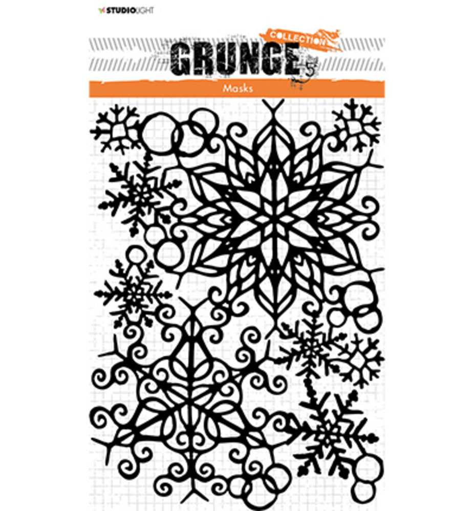 Studio Light Grunge Snowflakes A5 Masking Stencil (SL-GR-MASK52) Studio Light Grunge Snowflakes A5 Masking Stencil (SL-GR-MASK52)