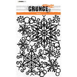 Studio Light Grunge Snowflakes A5 Masking Stencil (SL-GR-MASK52)