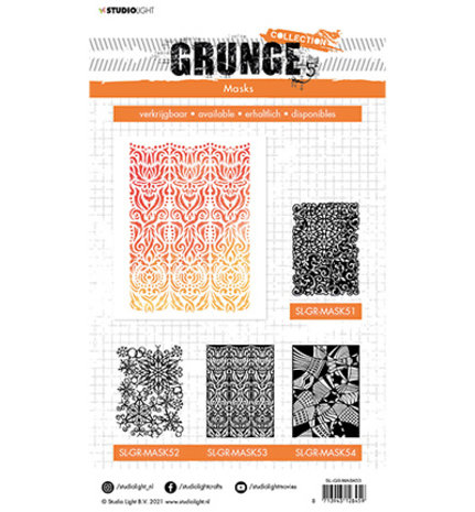 Studio Light Grunge Ornamental A5 Masking Stencil (SL-GR-MASK53) Studio Light Grunge Ornamental A5 Masking Stencil (SL-GR-MASK53)