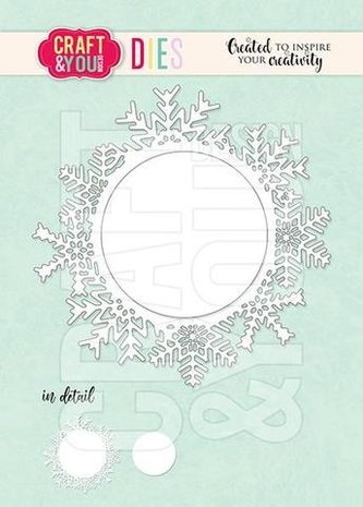 Craft & You Dies Snowflake Frame (CW154)