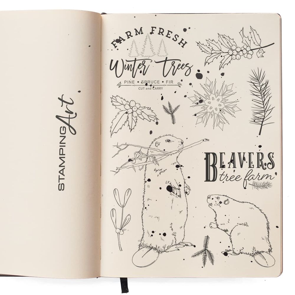 Ciao Bella Papercrafting Beavers Tree Farm A5 Clear Stamps (PS8020) Ciao Bella Papercrafting Beavers Tree Farm A5 Clear Stamps (PS8020)