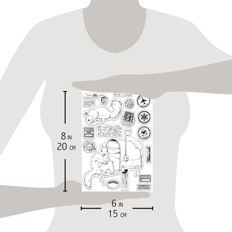 Ciao Bella Papercrafting Mail Box A5 Clear Stamps (PS8022)