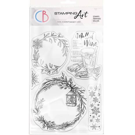 Ciao Bella Papercrafting Wreaths & Mulled A5 Clear Stamps (PS8024)