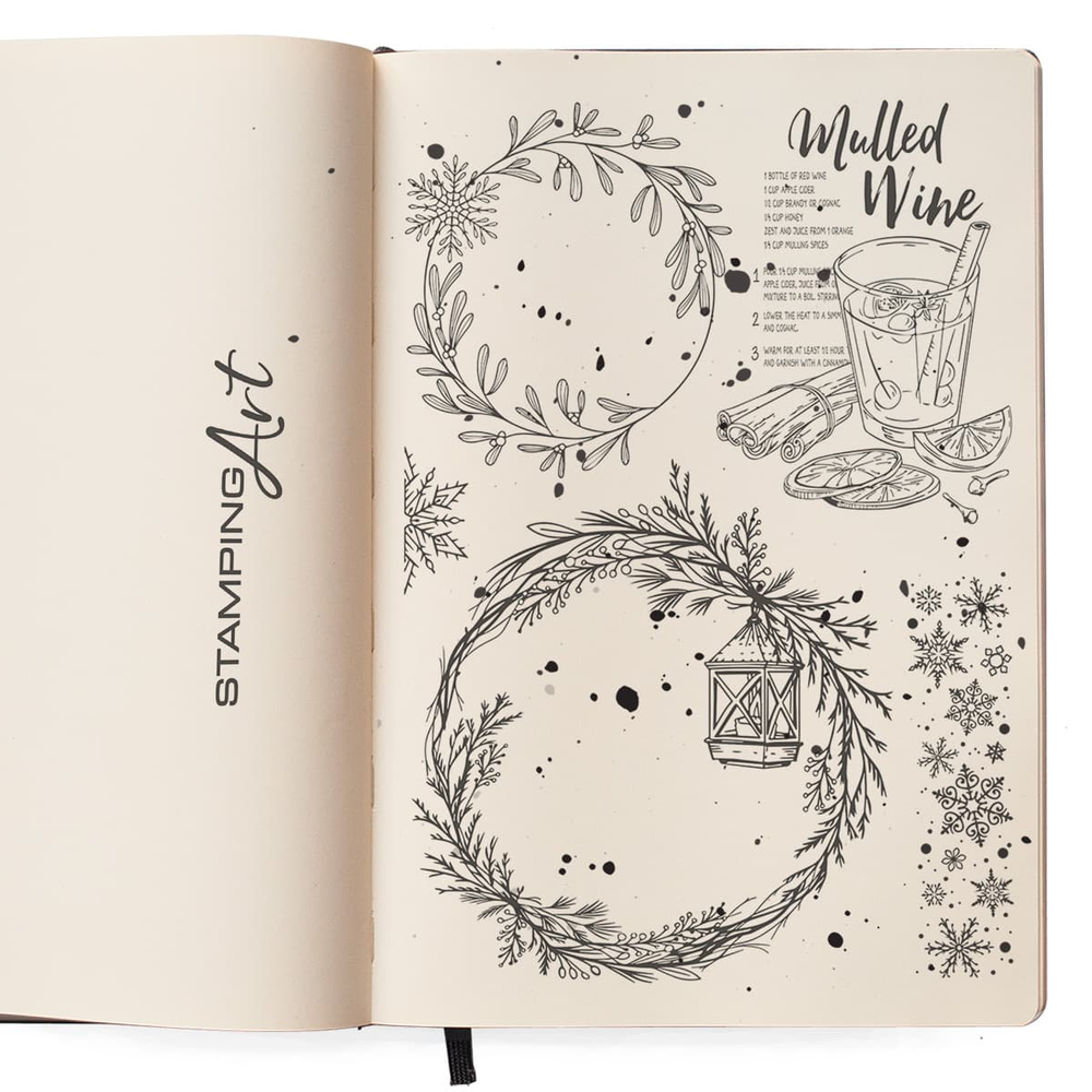 Ciao Bella Papercrafting Wreaths & Mulled A5 Clear Stamps (PS8024)