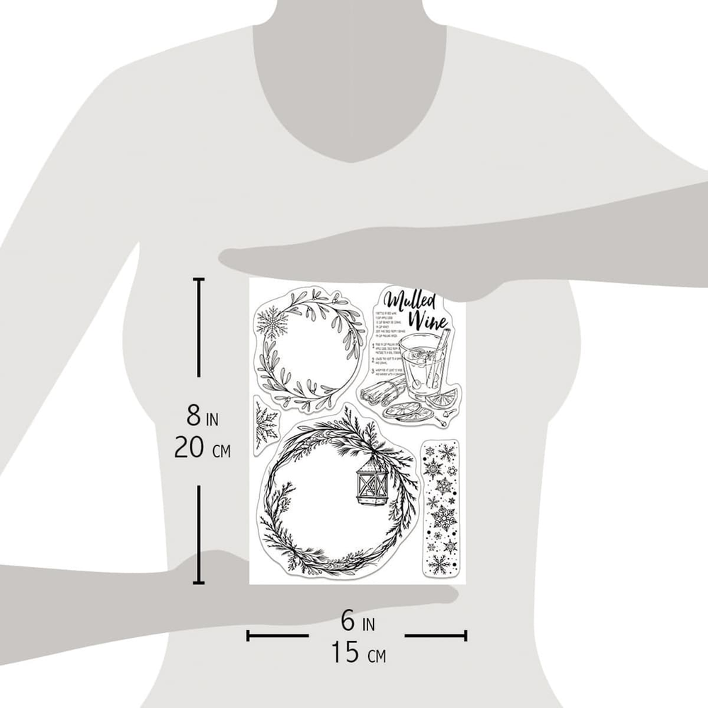 Ciao Bella Papercrafting Wreaths & Mulled A5 Clear Stamps (PS8024)