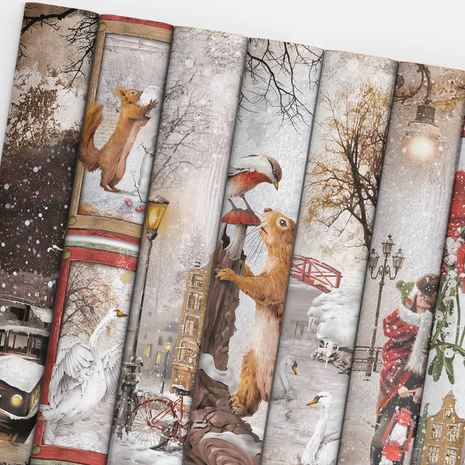 Ciao Bella Papercrafting Memories of a Snowy Day 12x12 Inch Paper Pad (CBPM048)