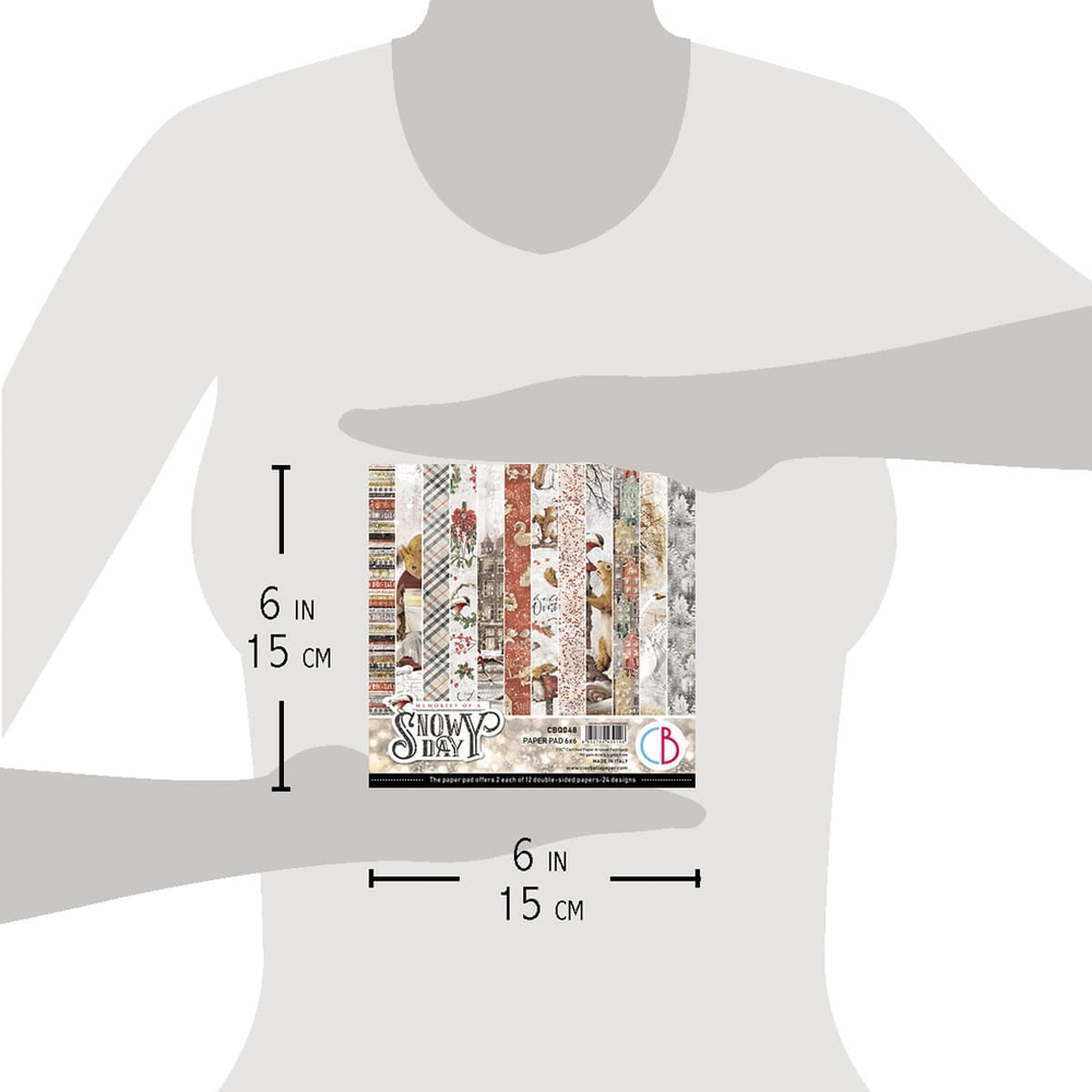 Ciao Bella Papercrafting Memories of a Snowy Day 6x6 Inch Paper Pad (CBQ048)