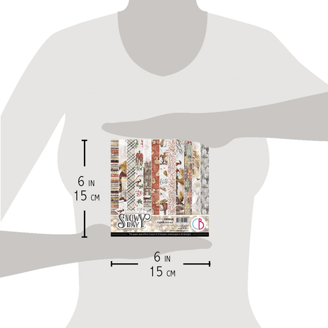 Ciao Bella Papercrafting Memories of a Snowy Day 6x6 Inch Paper Pad (CBQ048)