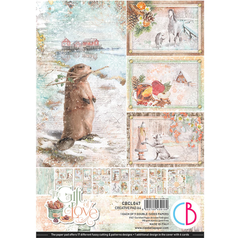 Ciao Bella Papercrafting The Gift of Love A4 Creative Pad (CBCL047)